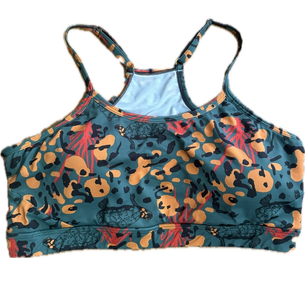 Turtle Print Swim Top Size Large